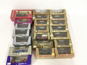 A collection of 21 boxed model cars by Brumm and o