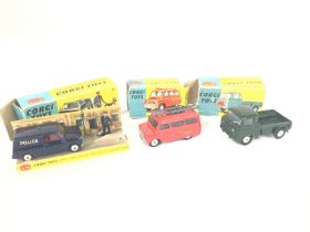 A Boxed Corgi B.M.C. Mini Police Van With Tracker