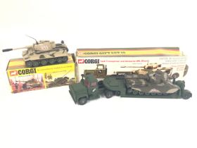 A Boxed Corgi Tiger Tank MK.1 Tank and a Tank Tran