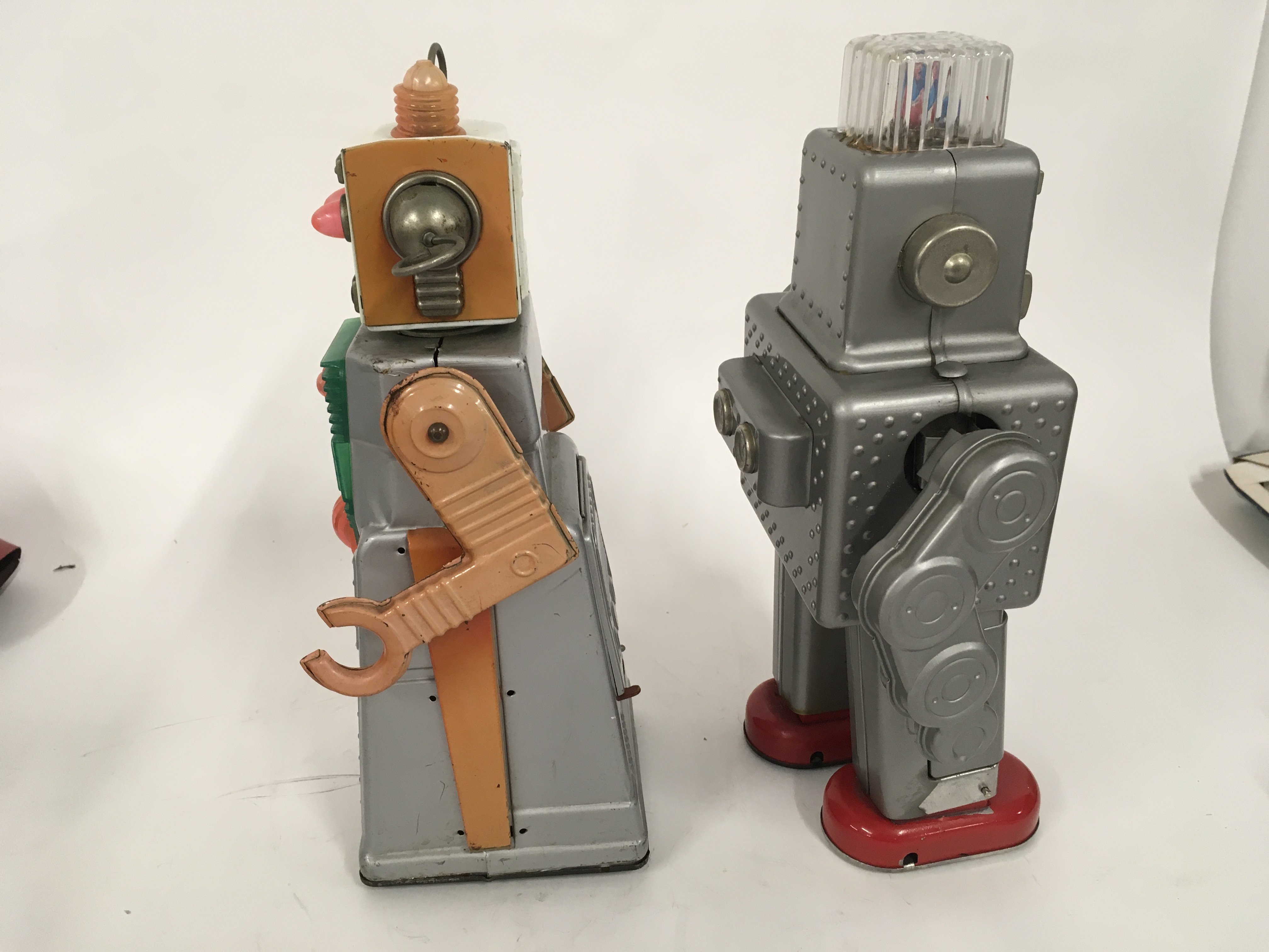 A pair of tinplate battery operated robots one mar - Image 2 of 4