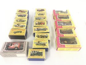 A collection of 18 boxed diecast model cars by Mat