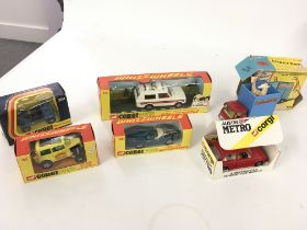A collection of 6x boxed Corgi diecast model cars