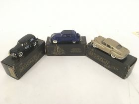 A collection of 3 boxed Brookline model cars. Incl