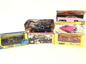 4 Boxed Corgi And Dinky Vehicles in Repro Boxes in