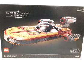 A Boxed and Sealed Lego Star Wars Lukes Landspeeder #75341.