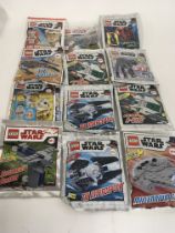 A collection of 12 sealed and unopened Lego models all Star Wars.