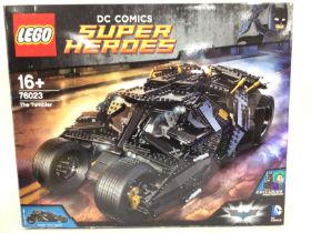 A Boxed Lego DC Comics Batman Tumbler. #76023. Box has been opened.
