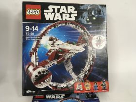 Boxed Lego set. Star Wars 75191 JEDI STARFIGHTERS with HYPERDRIVE. Previously assembled parts bagged