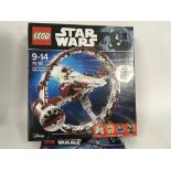 Boxed Lego set. Star Wars 75191 JEDI STARFIGHTERS with HYPERDRIVE. Previously assembled parts bagged