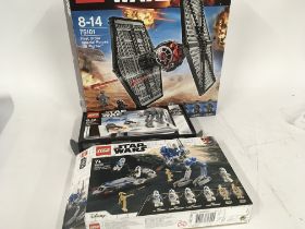 3 boxed Lego sets. Star Wars 75101 FIRST ORDER SPECIAL FORCES TIE FIGHTER. 40333 BATTLE OF HOTH 20