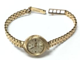 A 9ct gold ladies Rotary watch, overall weight 14.