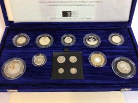 The United Kingdom millennium silver coinage collection including Maundy coins. Postage B