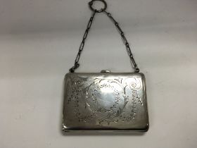A silver purse.