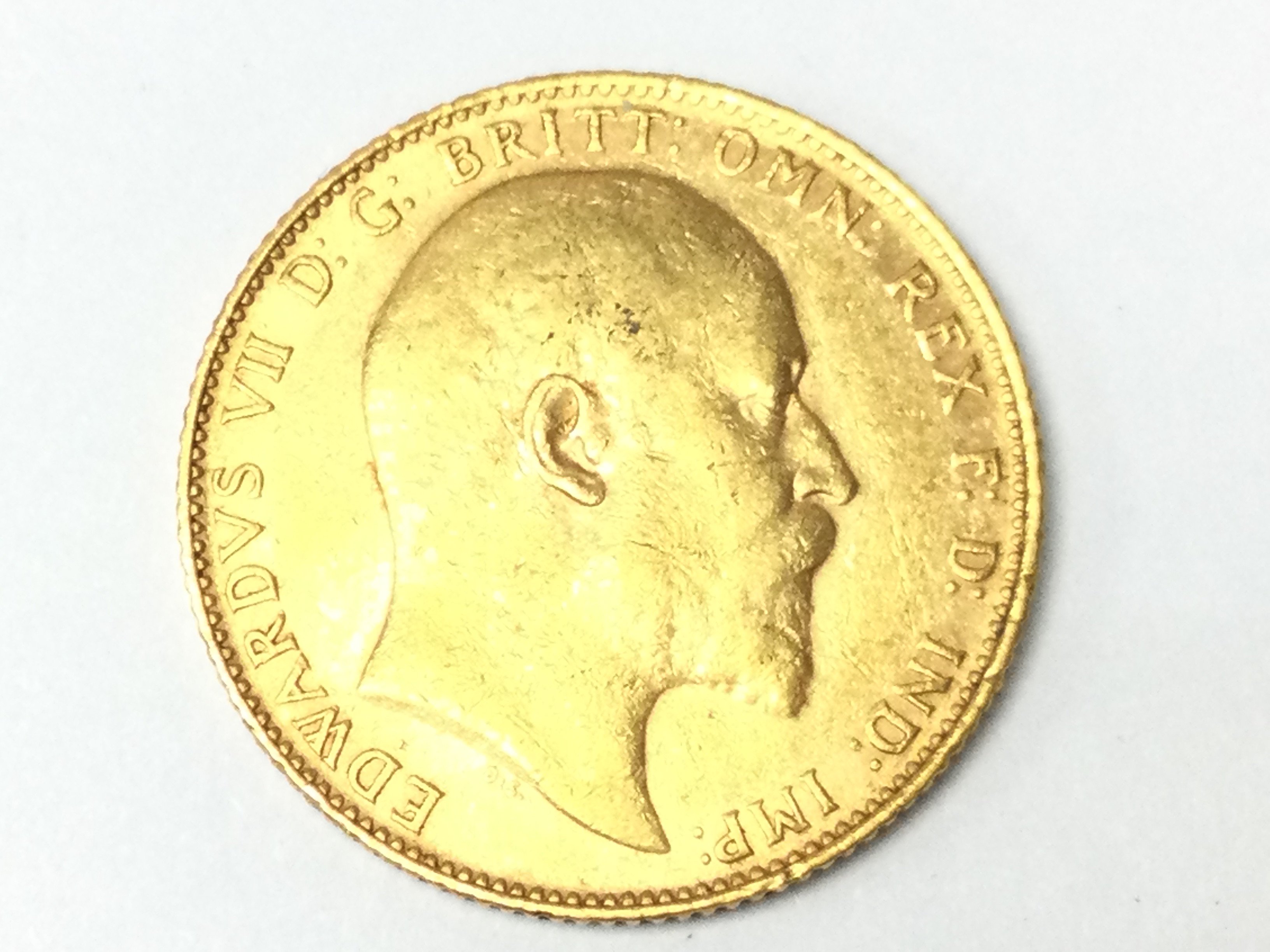 A gold 1906 sovereign, postage category A - Image 2 of 2