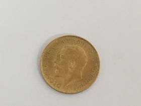 1912 George V gold half sovereign.