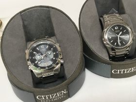 Three Gents Citizen watches seen working a Citizen