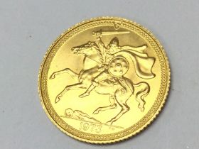 An Isle of Man half sovereign 1973. Postage catego