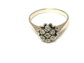 An 18ct gold ring set with a pattern of small diam