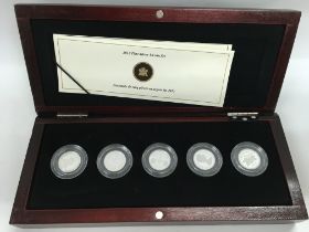 A silver Canadian coin set.
