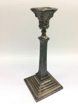 A silver candlestick, approx height 30.5cm. London