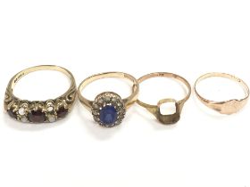 9ct gold rings. Postage category A.