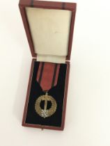 A Czechoslovakian II world war Medal in a fitted b