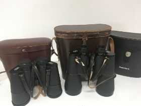 Three pairs of binoculars Eleitz Wetzlar Carl Zeis