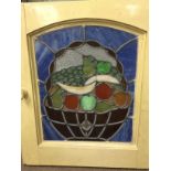 A stained glass panel, approx 53cm x 62cm. Shippin