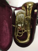 A Boosey & Hawkes brass Euphonium in very good condition in a fitted case.