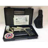 A cased RWS Mod C 225 cal 4.5mm air pistol with ho