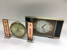 Two vintage mantle clocks. Shipping category D.- N