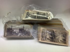 Three bags of stereo cards.