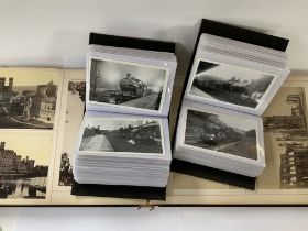 A large collection of various ephemera including 3 albums of steam engine photographs.