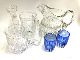 A large collection of good mixed cut glassware. (D