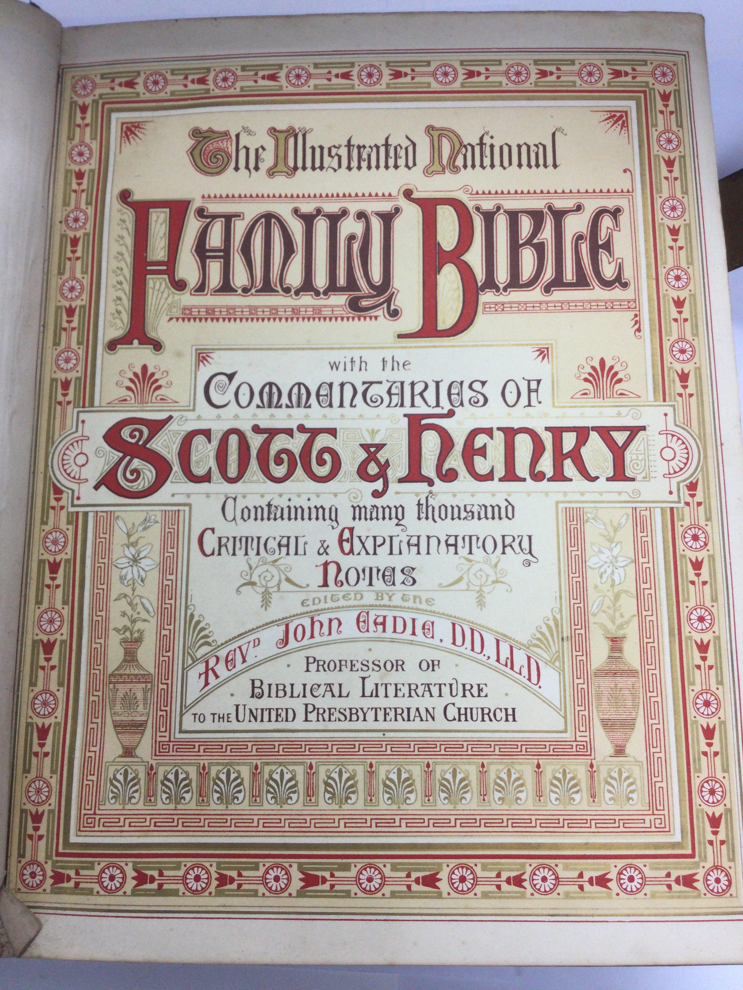 A large Victorian family bible. Shipping category D - Image 2 of 2