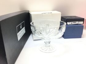 Crystal cut glass including a Royal Doulton bowl,