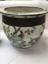 A late 19th century Chinese crackle ware jardinier