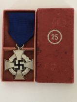 A German Third Reich medal for 25 years faithfully