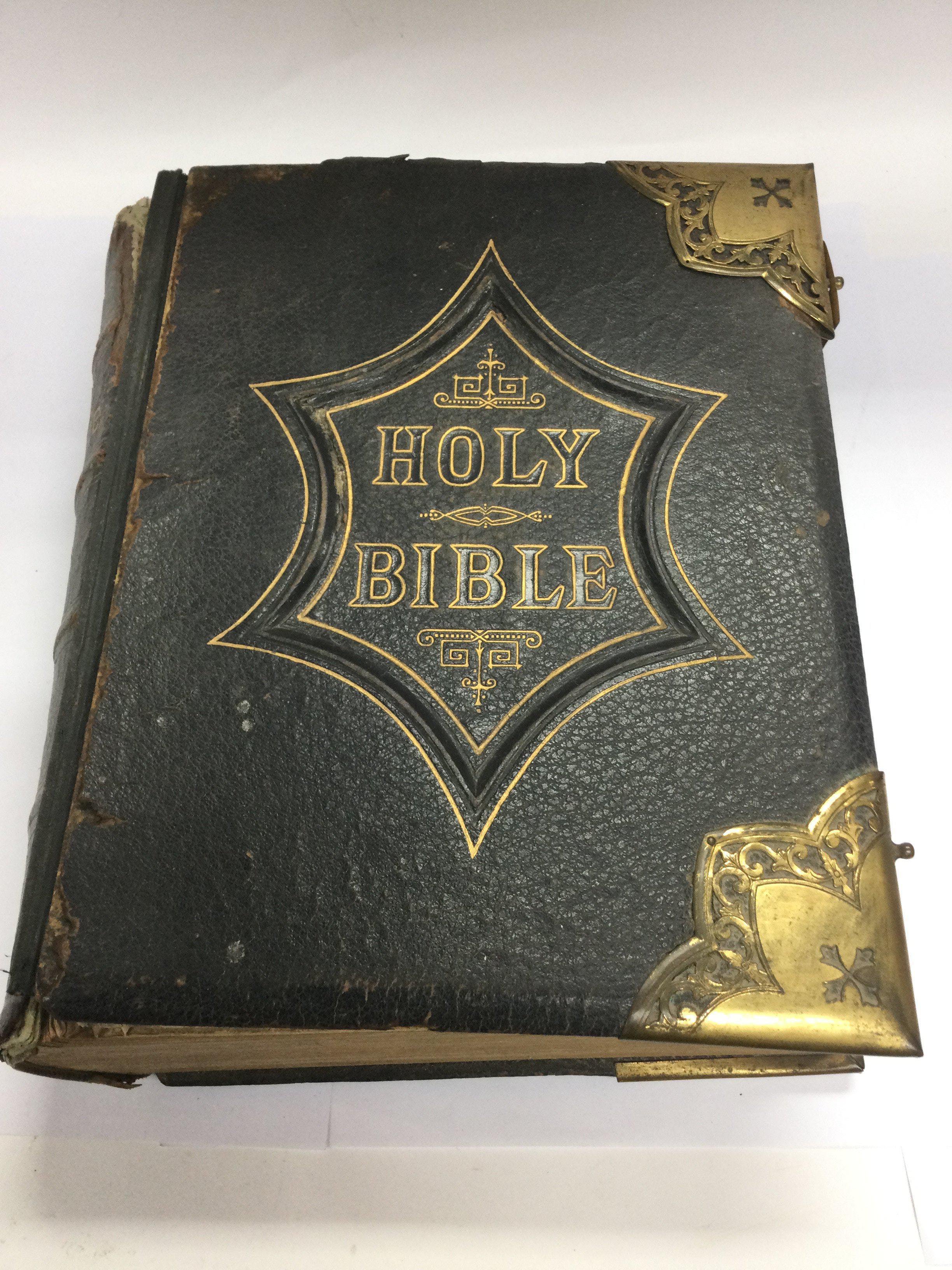 A large Victorian family bible. Shipping category D