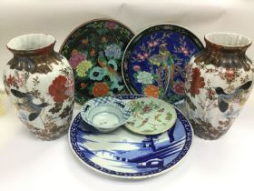 A collection of Oriental ceramic comprising a pair