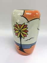 An early Lorna Bailey design vase in Beach pattern