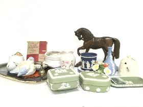 A Collection of ceramics including wedgewood jaspe