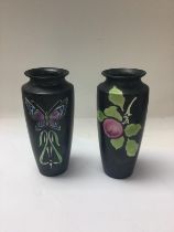 A pair of ceramic Shelley vases.