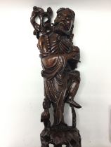 A Chinese Hardwood Figure- Diety Lui-Xuan