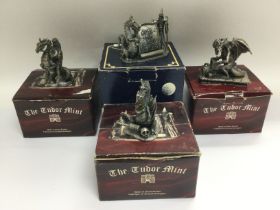 Four boxed Myth & Magic figures of dragons. Shippi