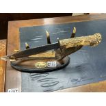 A replica stags horn handled bowl knife.- NO RESER