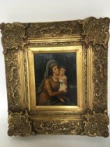 A gilt framed oil painting 20th century copy a mot