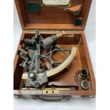 A boxed heath and co hezzanith kk734 sextant.