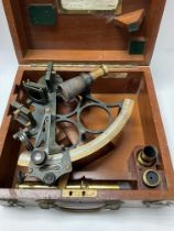 A boxed heath and co hezzanith kk734 sextant.