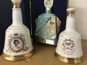 A collection of six commemorative whisky decorator